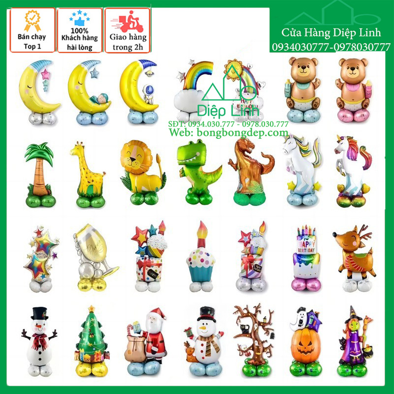 Bóng Kiếng Trang Trí Sinh Nhật Hình Khủng Long Dinosaur