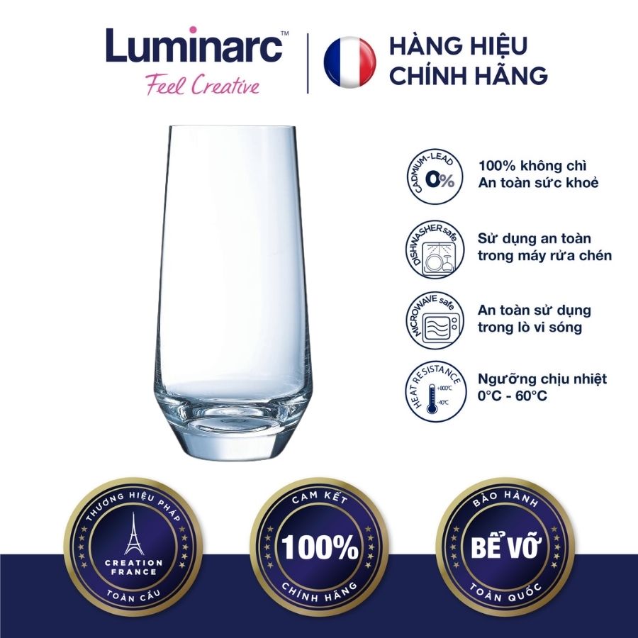Bộ 6 ly cao thủy tinh luminarc val surloire 420ml - luvaq1008