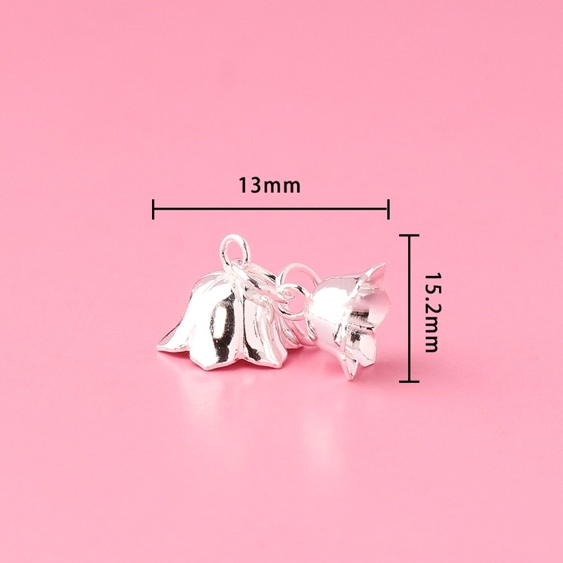 [S925] Charm bạc hoa treo - MH130