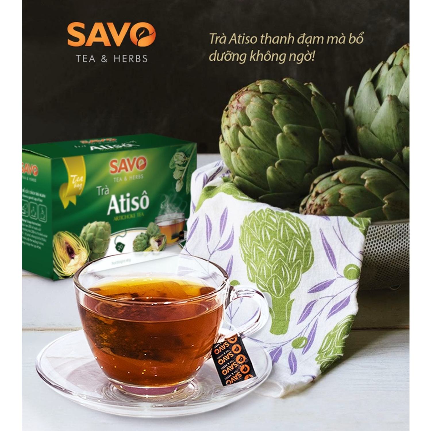 Trà SAVO Atiso túi lọc (20 gói x 2g)