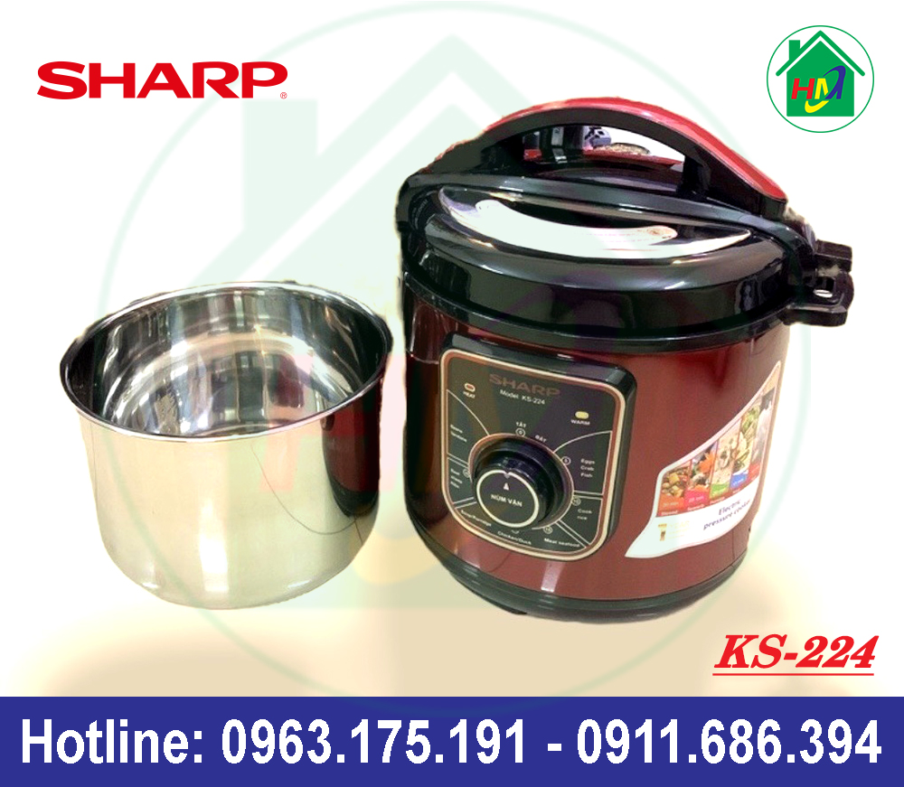 Nồi Áp Suất Đa Năng Sharp Vung Rời KS-224 và KS-226