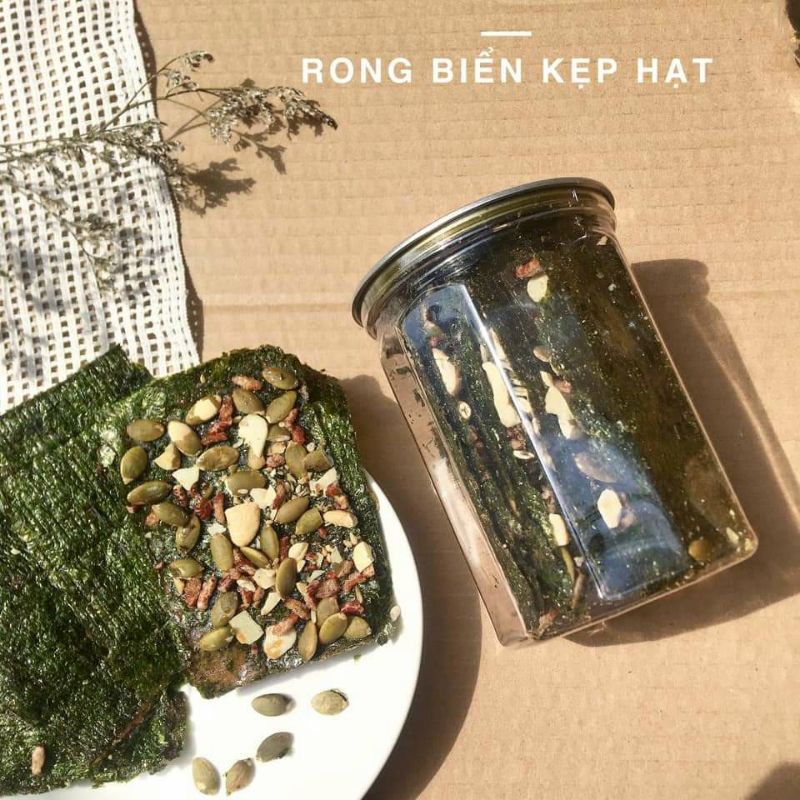 RONG BIỂN KẸP HẠT SIÊU DINH DƯỠNG( túi zip 500g) ship hỏa tốc
