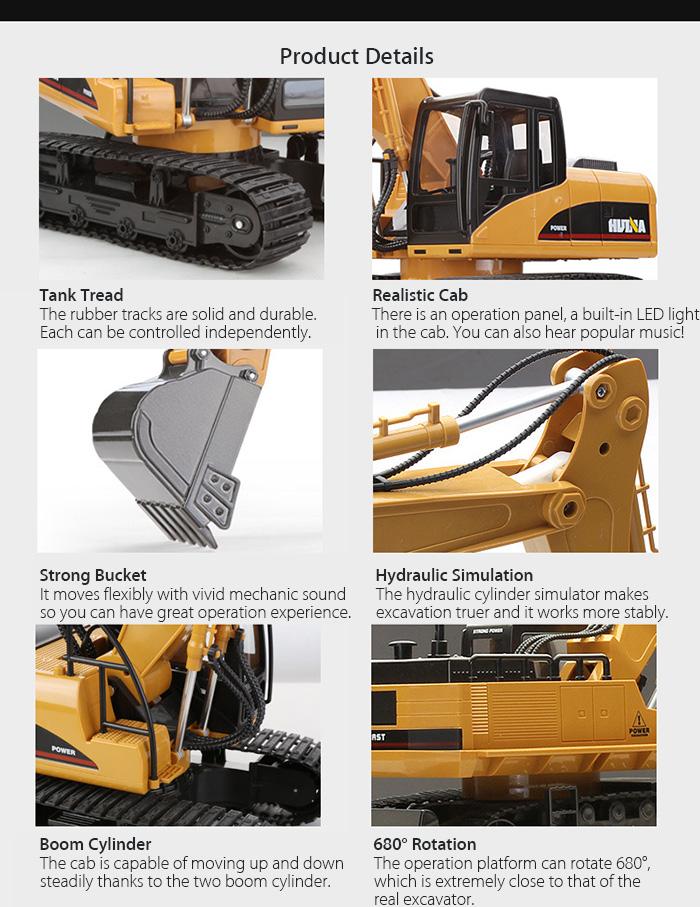 Xe cần cẩu điều khiển Huina 1550