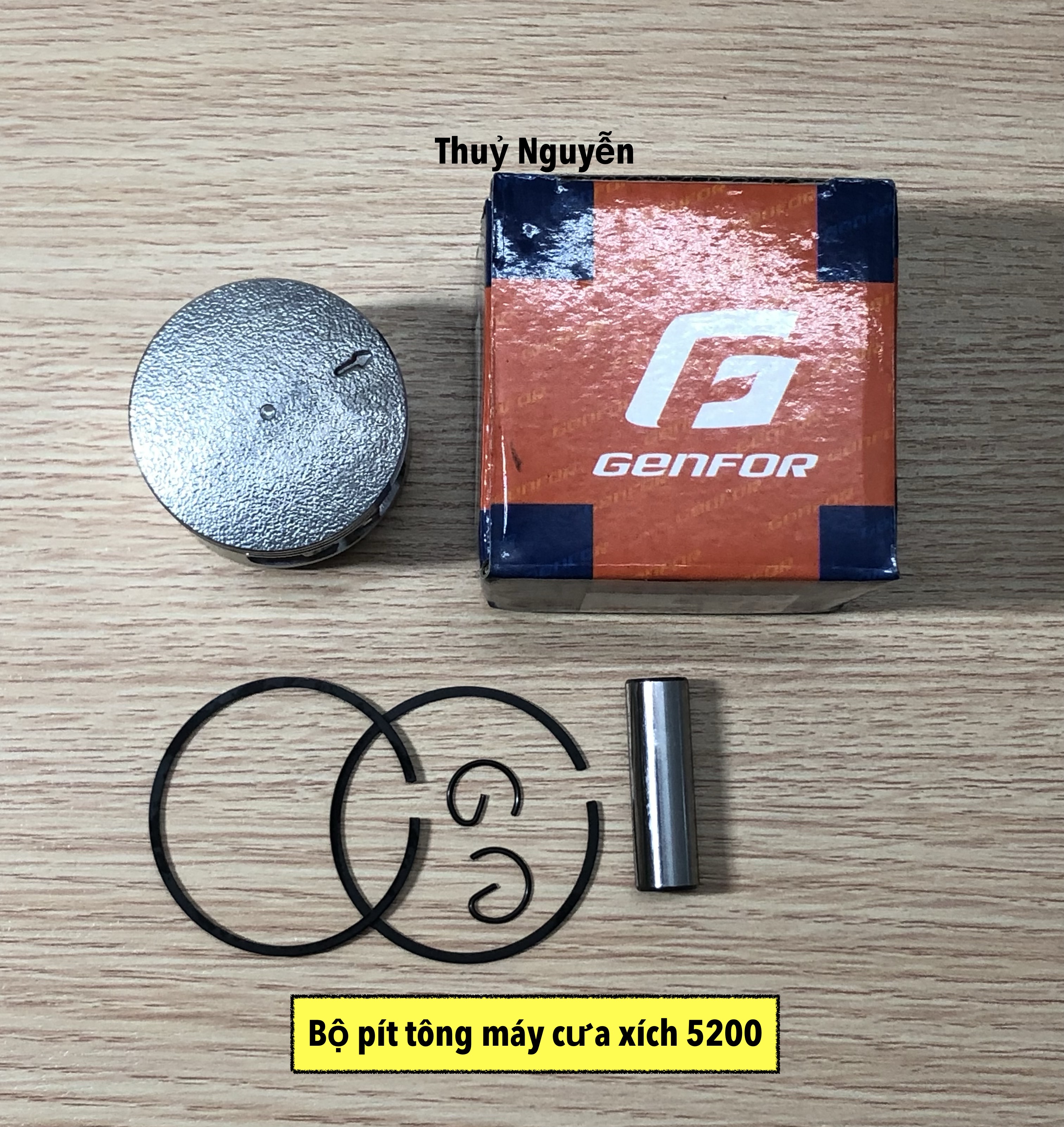 Bộ pít tông(pis tông) 45mm máy cưa 5200, 5900, 52cc