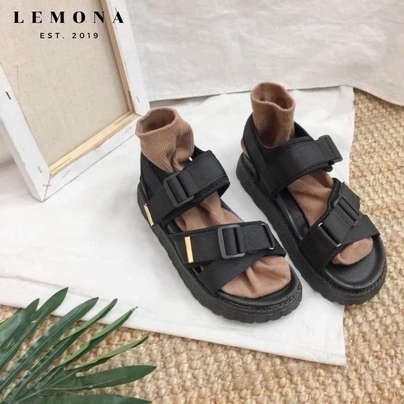TÍNH ULZZANG CÁ G982 SANDAL ĐEN CHÉO 2022 QUAI