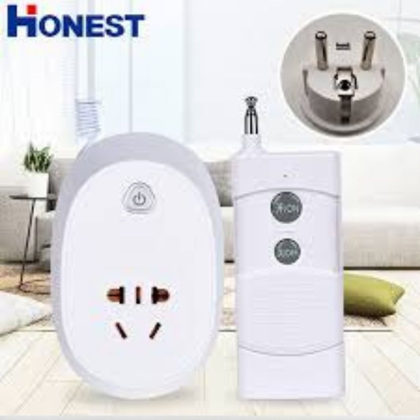 Ổ cắm điện điều khiển từ xa công suất lớn honest ht-9501czd 220v 30a 1000m - công tắc điều khiển từ xa- điều khiển từ xa , công tắc thông minh