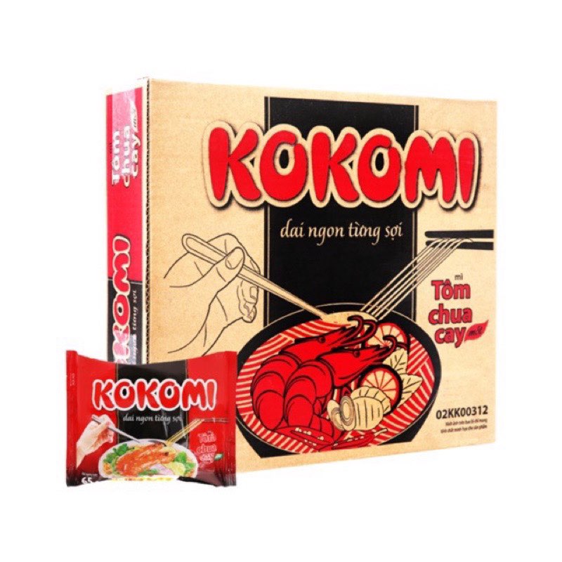 Mì tôm chua cay kokomi thùng 30gói x 65gr hàng chuẩn