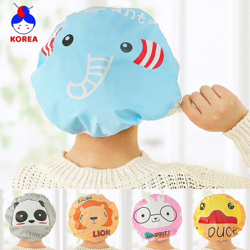 [HCM]Mũ trùm đầu tránh ướt tóc GIA DỤNG KOREA hình dễ thương