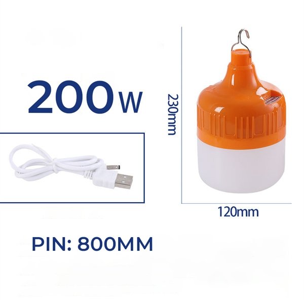 Combo 2 Bóng Đèn Tích Điện 200W Siêu Sáng