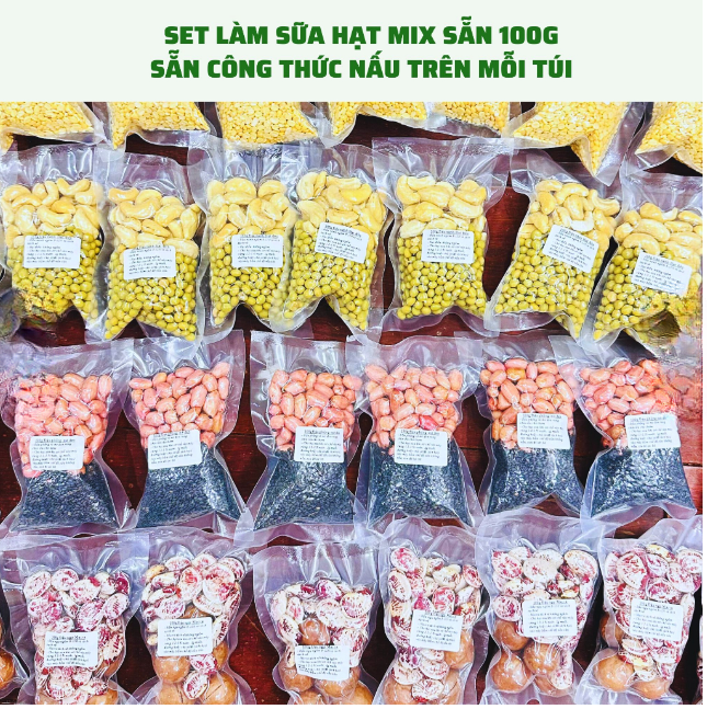 [Tặng Bình Nước] Combo 10 Set Hạt Dinh Dưỡng Mix Sẵn Làm Sữa Hạt