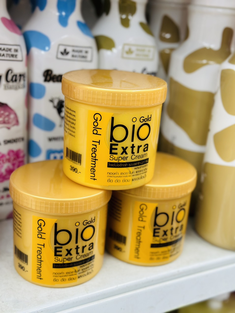 Hấp dầu (ủ tóc) 3 in 1 Gold Bio Extra Super Cream 500ml - Thái Lan