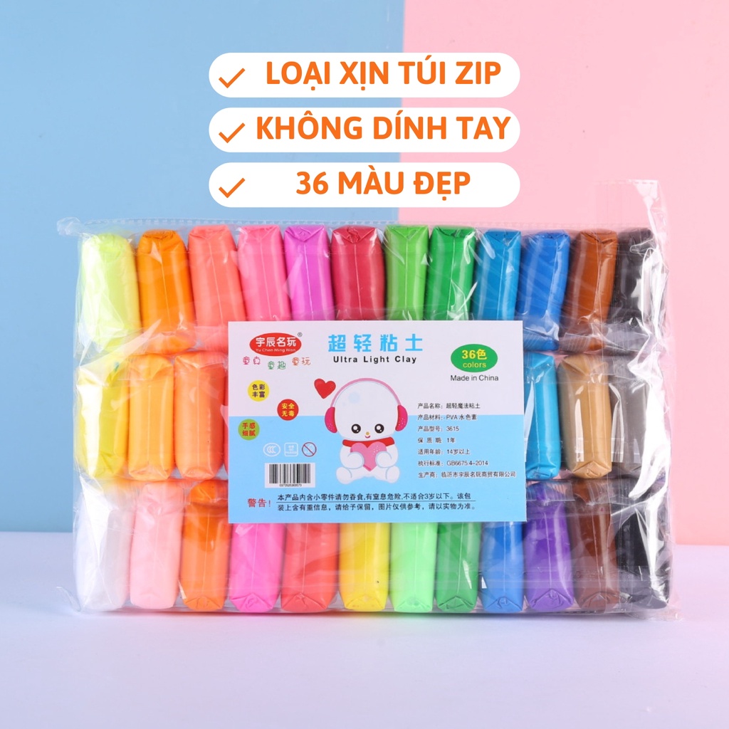 Đất sét tự khô Nhật 12/24/36 màu - Tặng 1 sticker 24 hình