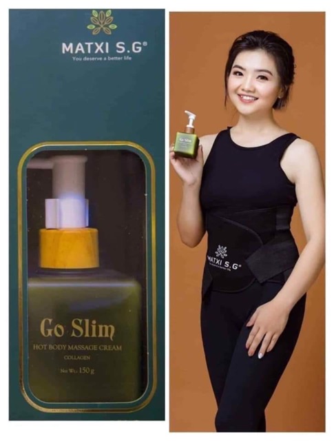 Kem tan mỡ Goslim kèm đai nịch bụng( bao check hàng chính hảng cty gởi td 8077)