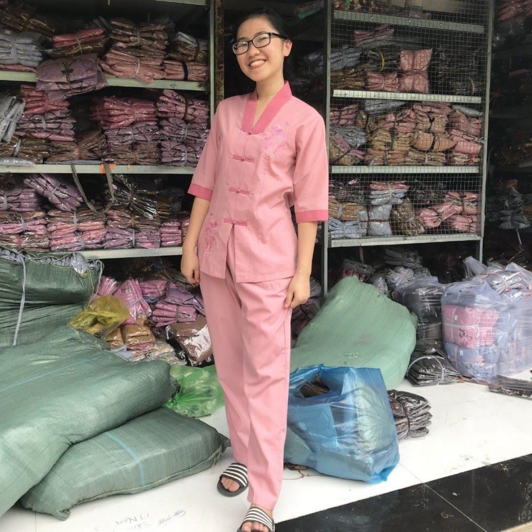 [HCM][Freeship] Đồ lam đi chùa Đồ phật tử nữ mẫu la hán phối