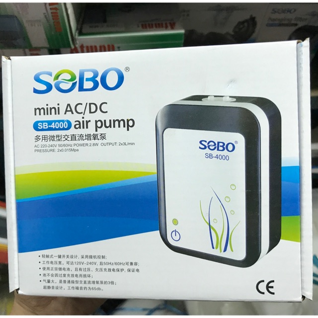 [HCM]Máy sủi oxi tích điện SB4000