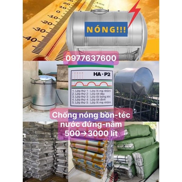 #Vỏ_Bọc_Chống_Nóng_Téc_Nước 1500 Lít Dáng Đứng