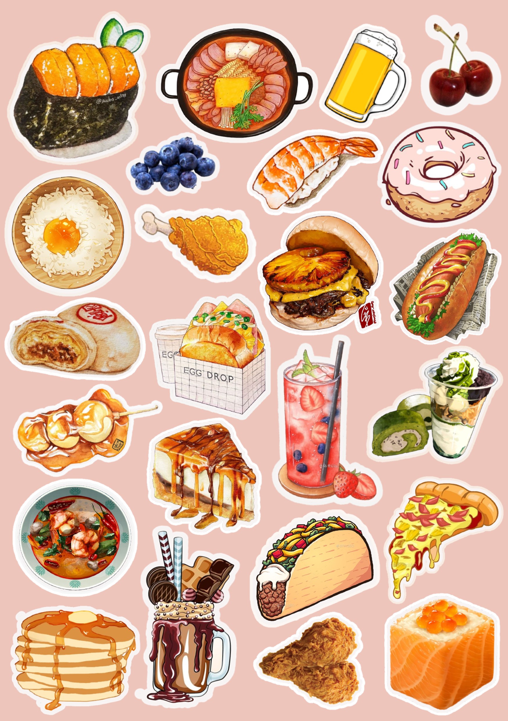 Set 50 hình thức ăn mlem mlem