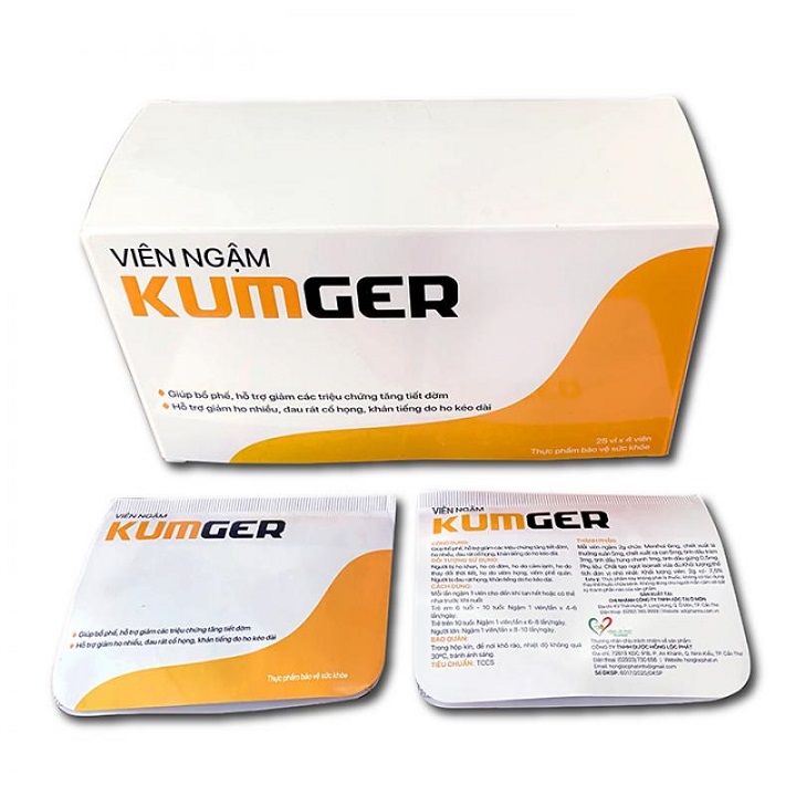 Kẹo Ngậm gừng Gừng Kumger hộp 100 viên