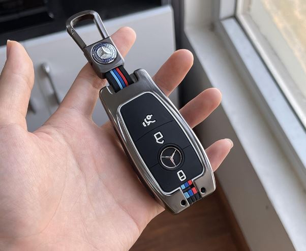 Ốp chìa khóa xe Mercedes C GLC E S Series Hợp Kim Cao Cấp