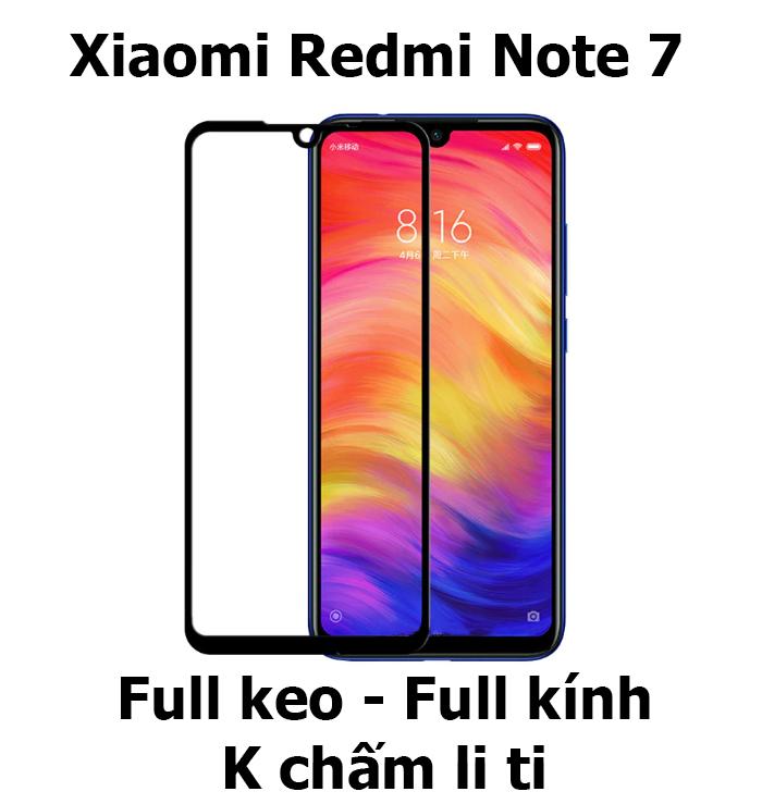 Kính cường lực full màn hình Xiaomi Redmi Note 7