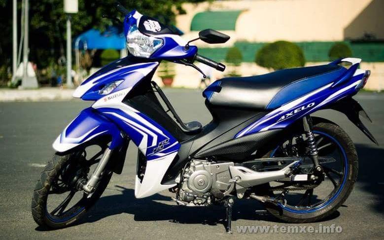 tem trùm axelo sọc trắng xanh nhám