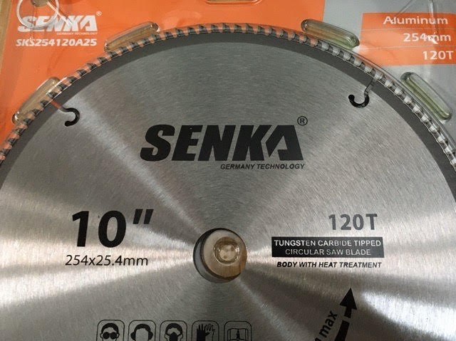 LƯỠI CẮT NHÔM HỢP KIM SENKA (SKS) 254 X 2.8 X 120T X 25.4MM
