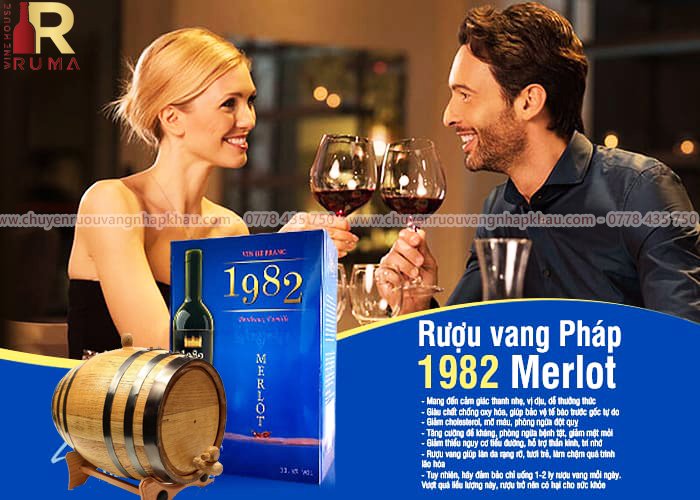 Vang đỏ Pháp 1982 Merlot 3 lít - Nước nho