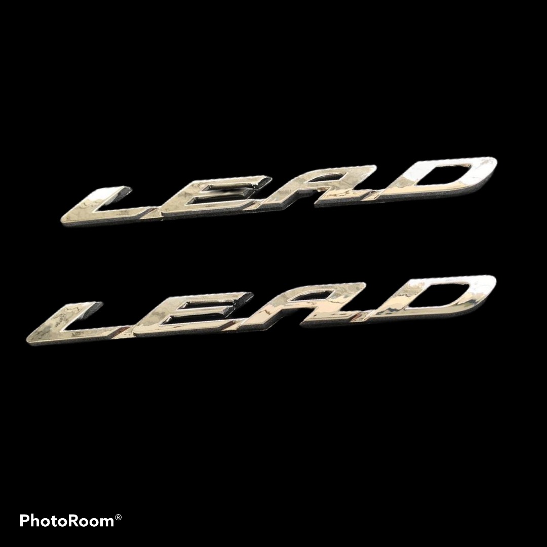 TEM DÁN XE CHỮ NỔI LEAD MÀU BẠC