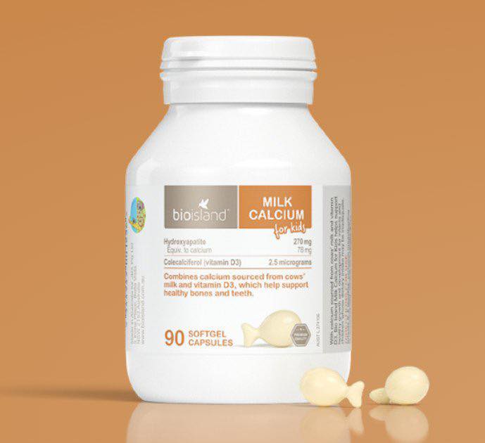 Canxi sữa Canxi Milk Bioisland bổ sung cho bé từ 7 tháng tuổi 90 viên - Úc