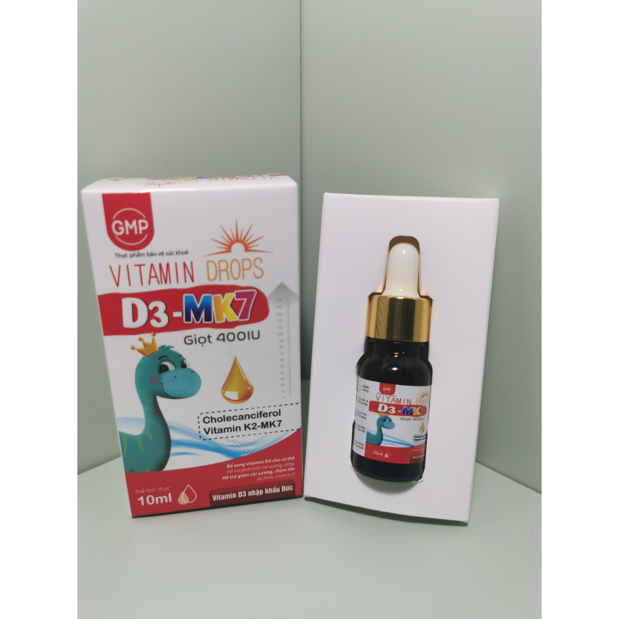 Vitamin D3 k2-mk7 drops, Germany-imported vitamin helps to absorb calcium efficiently, supports 10ml-happy life 4U.