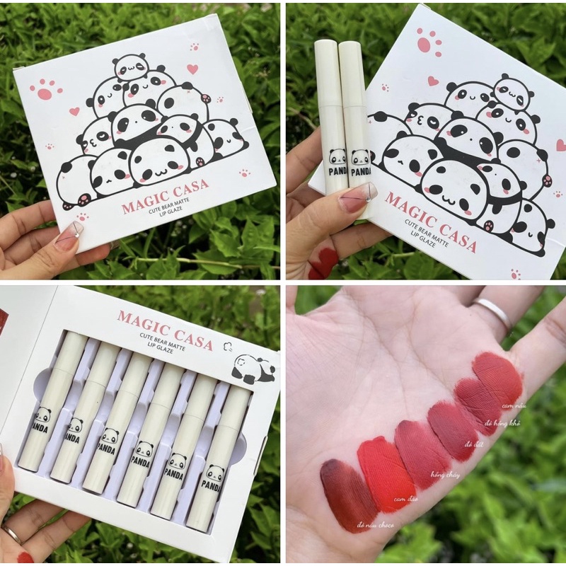Set 6 Son Kem Lì MAGIC CASA Gấu Trắng