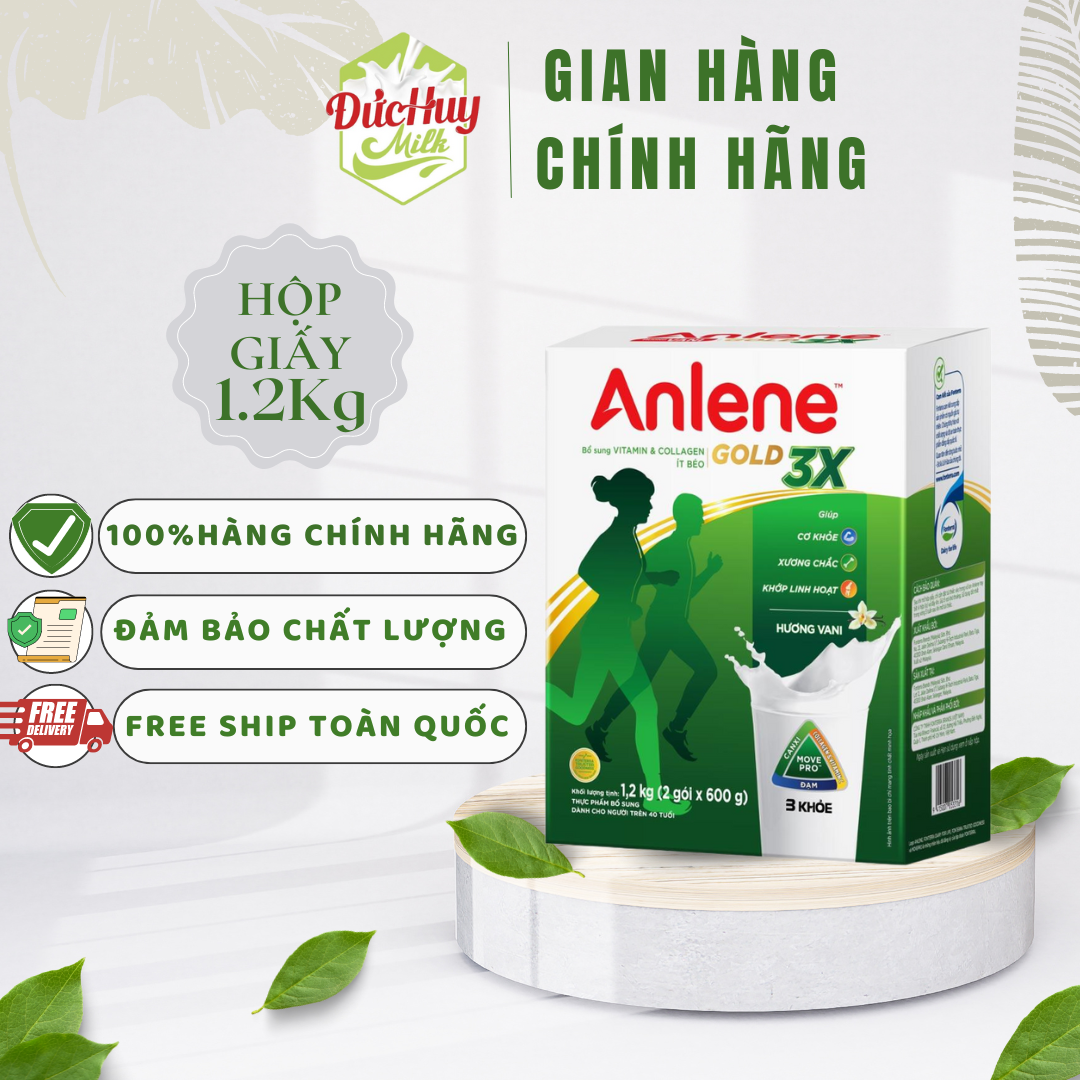 Sữa Bột Anlene Gold 3X Vanilla hộp 1.2Kg (trên 40 tuổi)