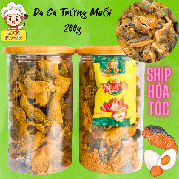 Da Cá Hồi Lắc Trứng Muối 200gr [HÌNH THẬT ]  ĐƠN TỪ 50K