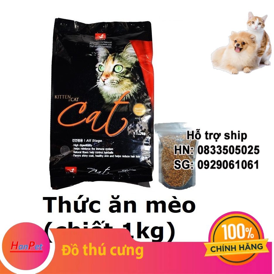 Hanpet - thức ăn mèo cat's eye 1kg kitten & cat