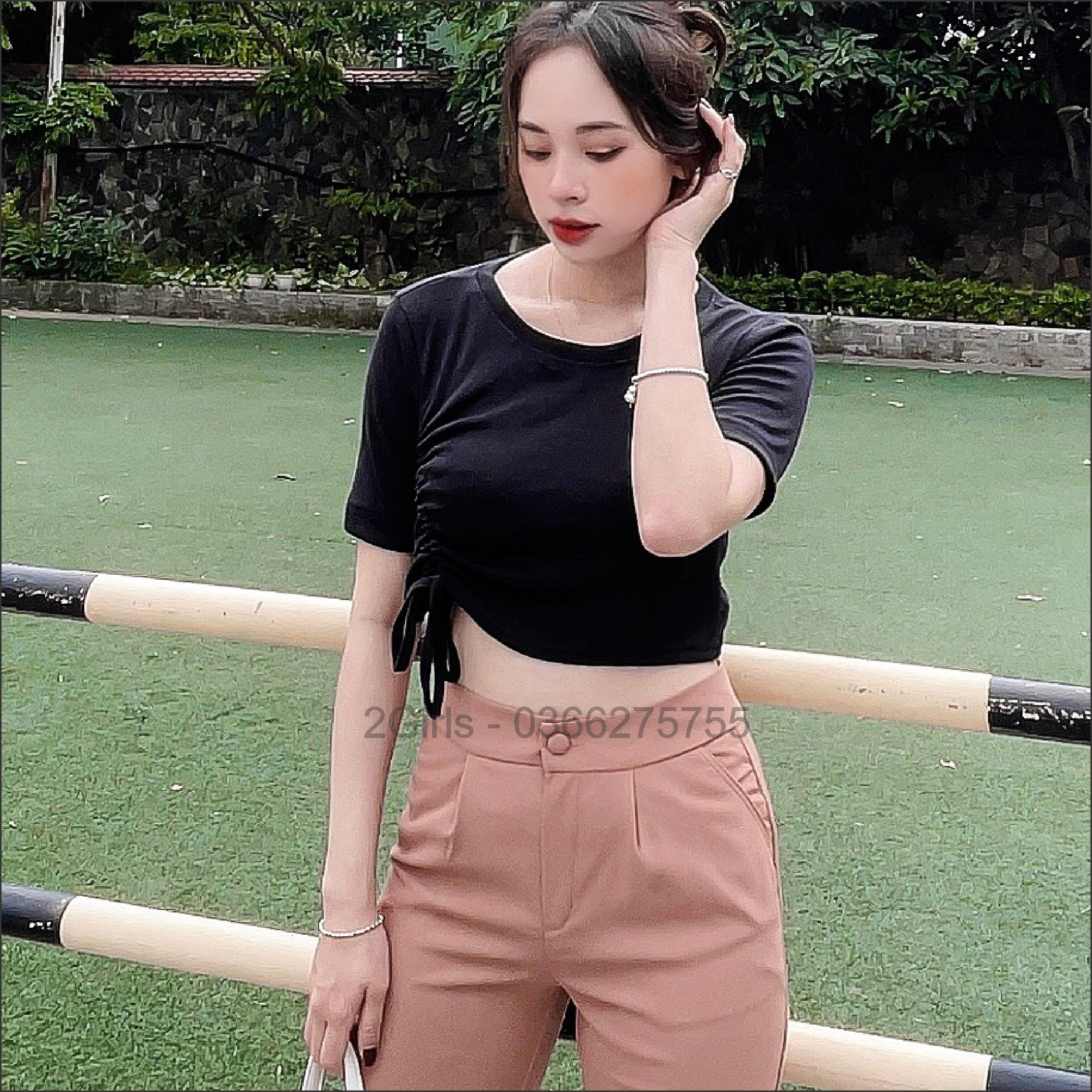 [BÁN SỈ] Áo thun rút dây eo bên sườn A08