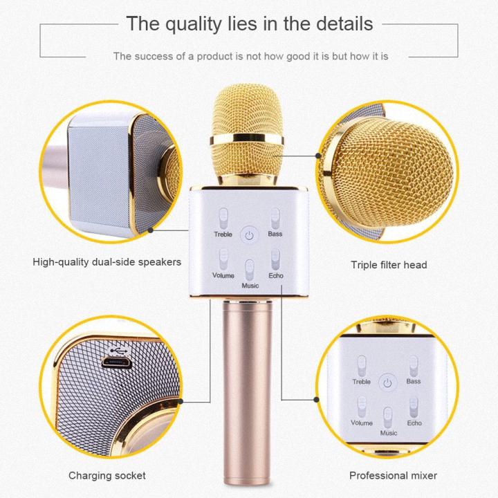 [ Thanh Lý ]Micro hát Karaoke tích hợp Loa Bluetooth Q7 .