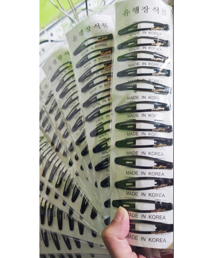 Black Hair Clips 12 Pcs