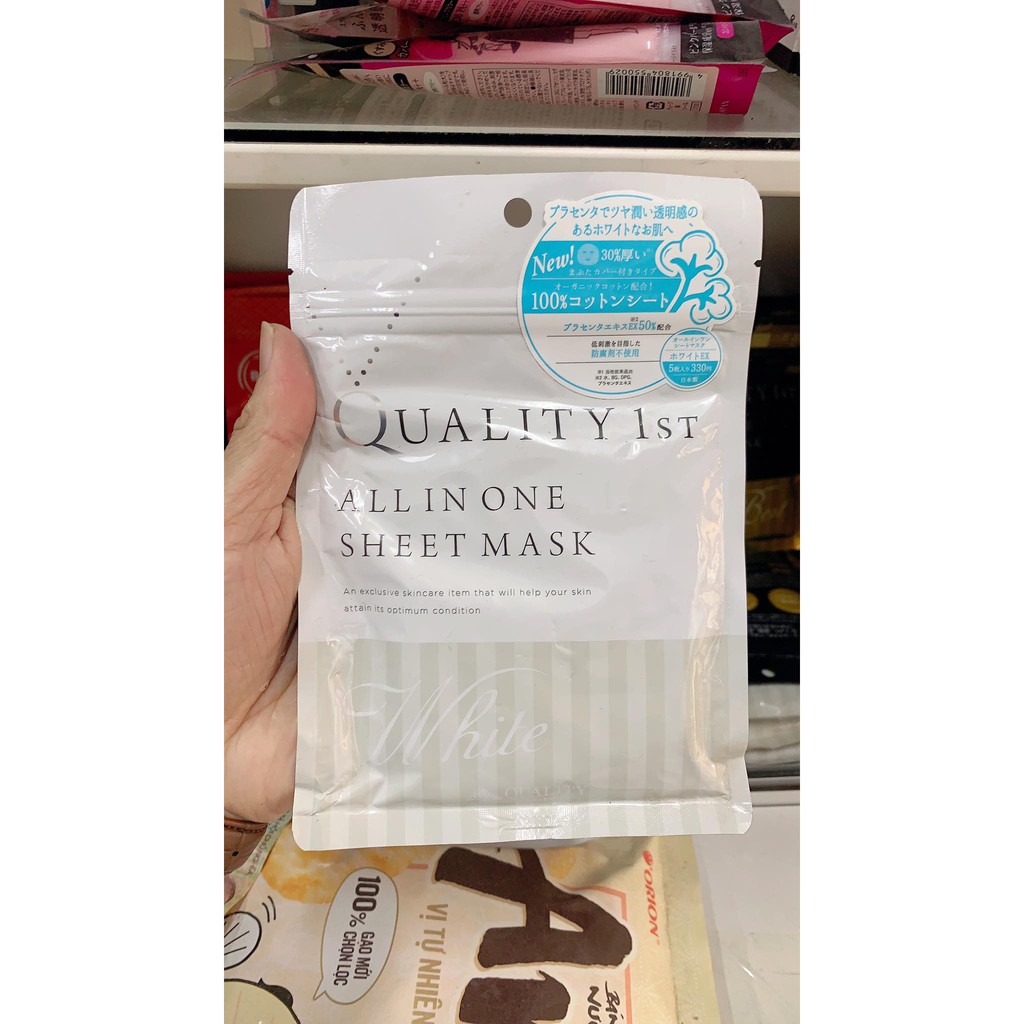 Mặt Nạ Quality 1st All In One Sheet Mask White (5 miếng)