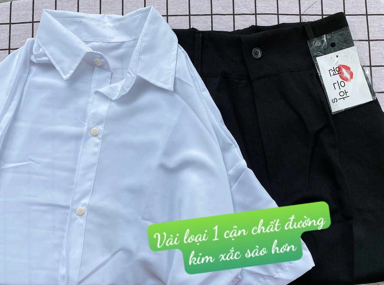 ÁO SƠ MI TRẮNG TAY LỠ