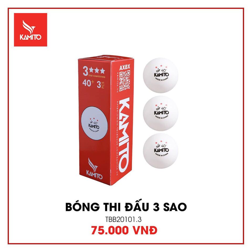 Quả Bóng Bàn Kamito 3 sao (3 quả/hộp)