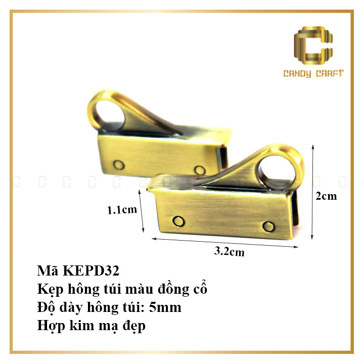 [HCM]Kẹp hông túi - kẹp thân túi - phụ kiện làm túi xách