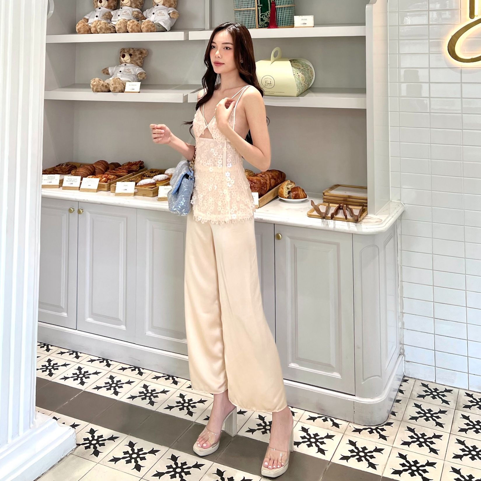 ELPIS - Quần lụa dài ống rộng SP22B07