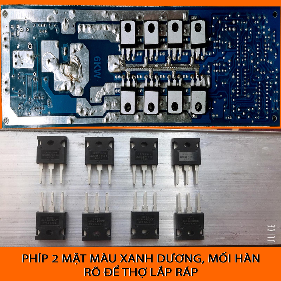 BO CÔNG SUẤT CLASS D 8 MOSFET - PA - 6000