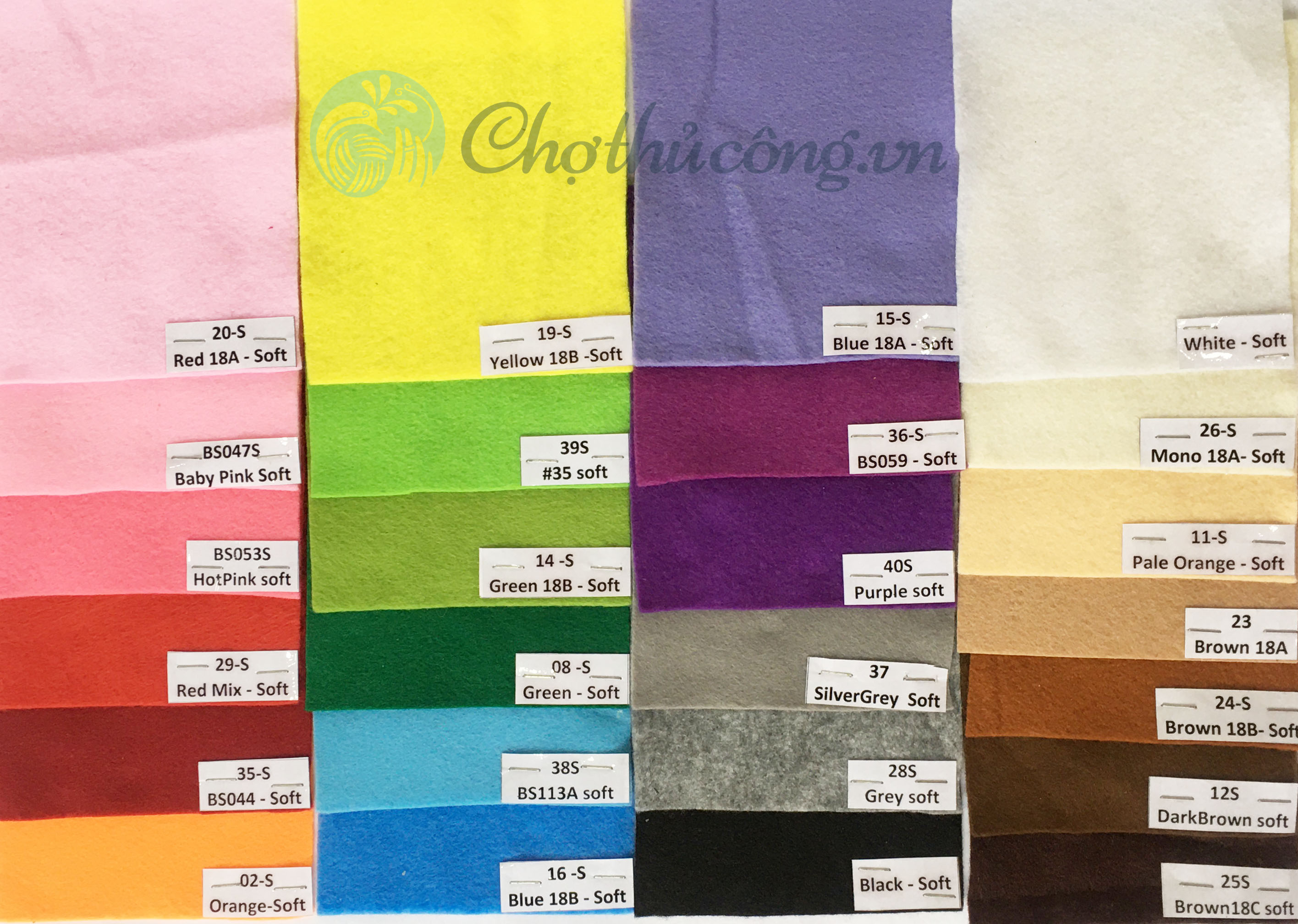 Combo 50 soft felt sheets 90x90cm for handmade, craft