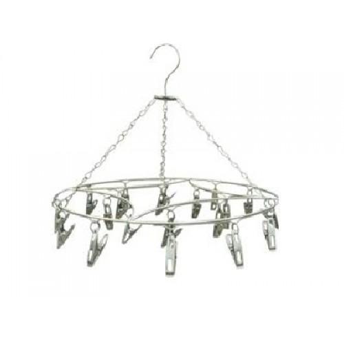 KẸP TRÒN PHƠI ĐỒ INOX KHÔNG GỈ 20 MÓC