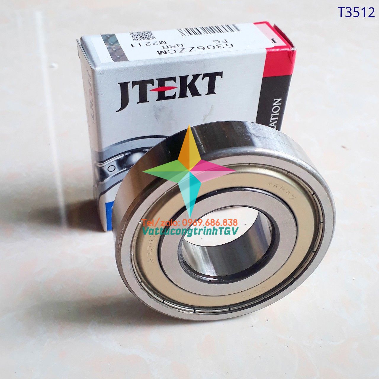 Vòng bi máy giặt 6306ZZ( KT 72mm x 30mm x 19mm)