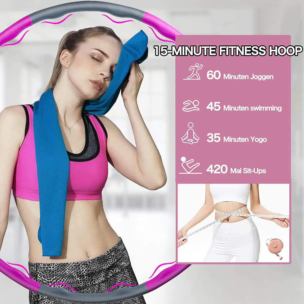 Vòng Lắc Eo Foam Hula Hoop Cao Cấp Cho Vòng Eo Thon Gọn