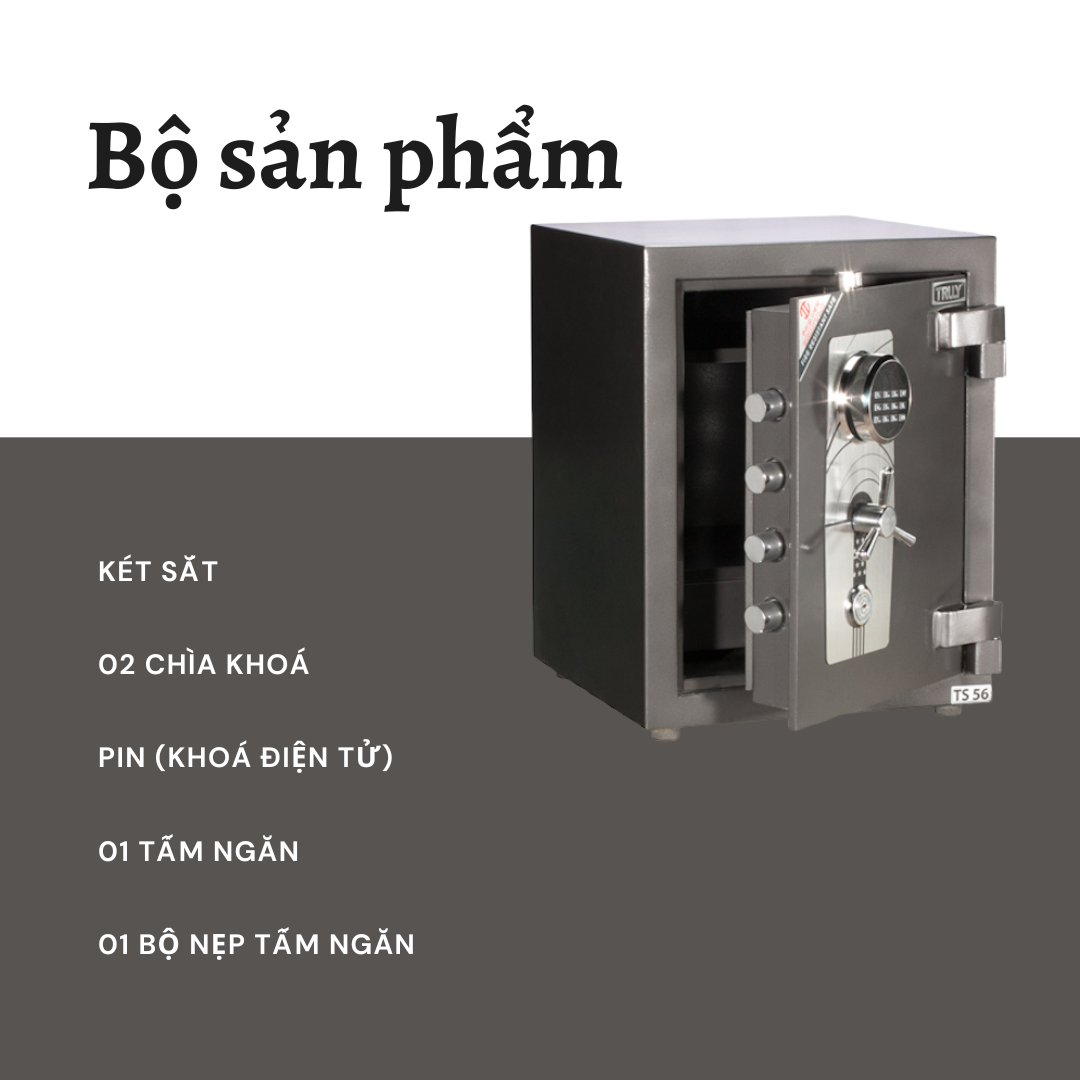 Két Sắt Truly TS-56 (112kg) Siêu Cường Chống Đập Hàn Quốc