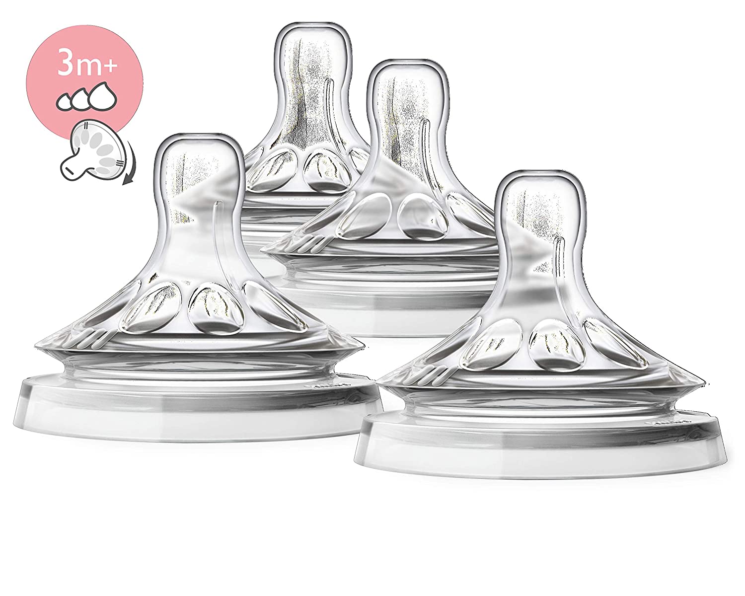 [Bill Mỹ] BỘ 2 NÚM TY AVENT CLASSIC/ NÚM VÚ CHỐNG ĐẦY HƠI (cho bé từ 0-6 tháng)