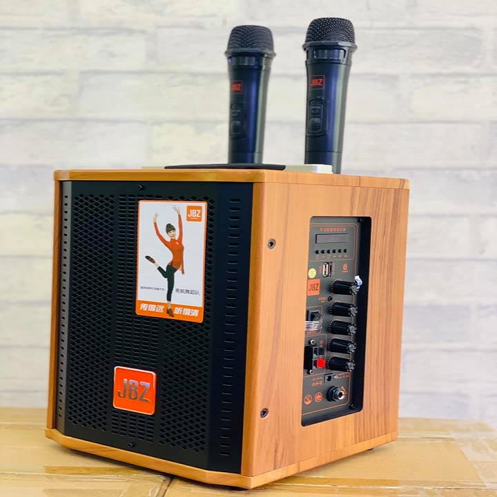 [HCM][Xả Kho Thanh Lý Hàng Bãi] Loa kéo di động giá rẻ JBZ J6 kèm theo 2 micro UHF không dây Loa kéo JBZ J6 karaoke di động bass 16 tấc Loa 1 bass và 1 treble phát âm thanh trong trẻo Cực Chất dây jack nối 3.5mm kết nối Bluetooth Siêu Nhanh